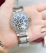 Fake Cartier Ballon Bleu Stainless Steel Leopard Watch 36mm